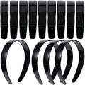 Jolof Store 20-Pack Black Plastic Headbands with Teeth for DIY Crafts