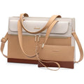 LOVEVOOK Laptop Tote Bag for Women | 15.6 Inch PU Leather Work Briefcase