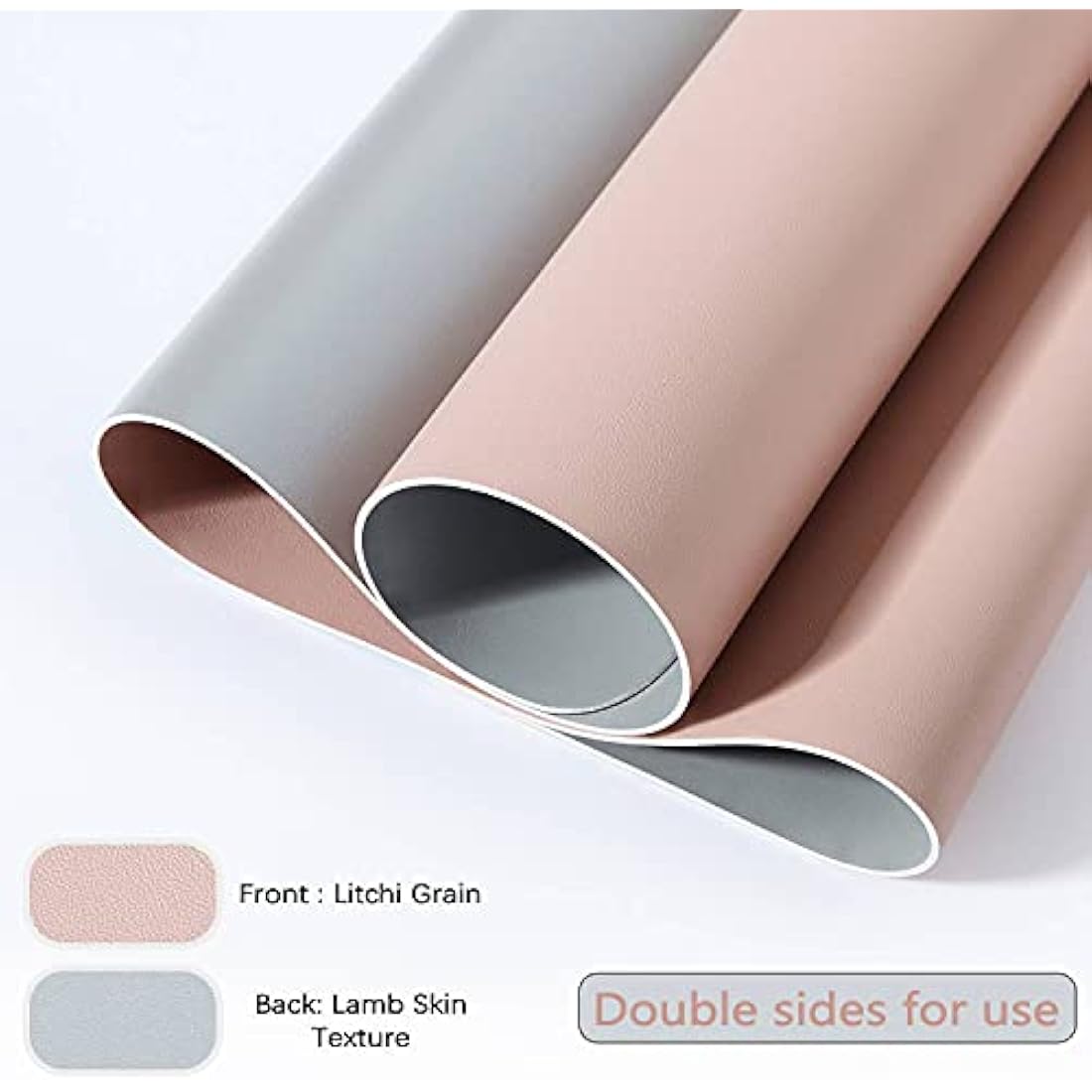 DOBAOJIA Dual-Side PU Leather Desk Pad - Large Waterproof Mouse Mat