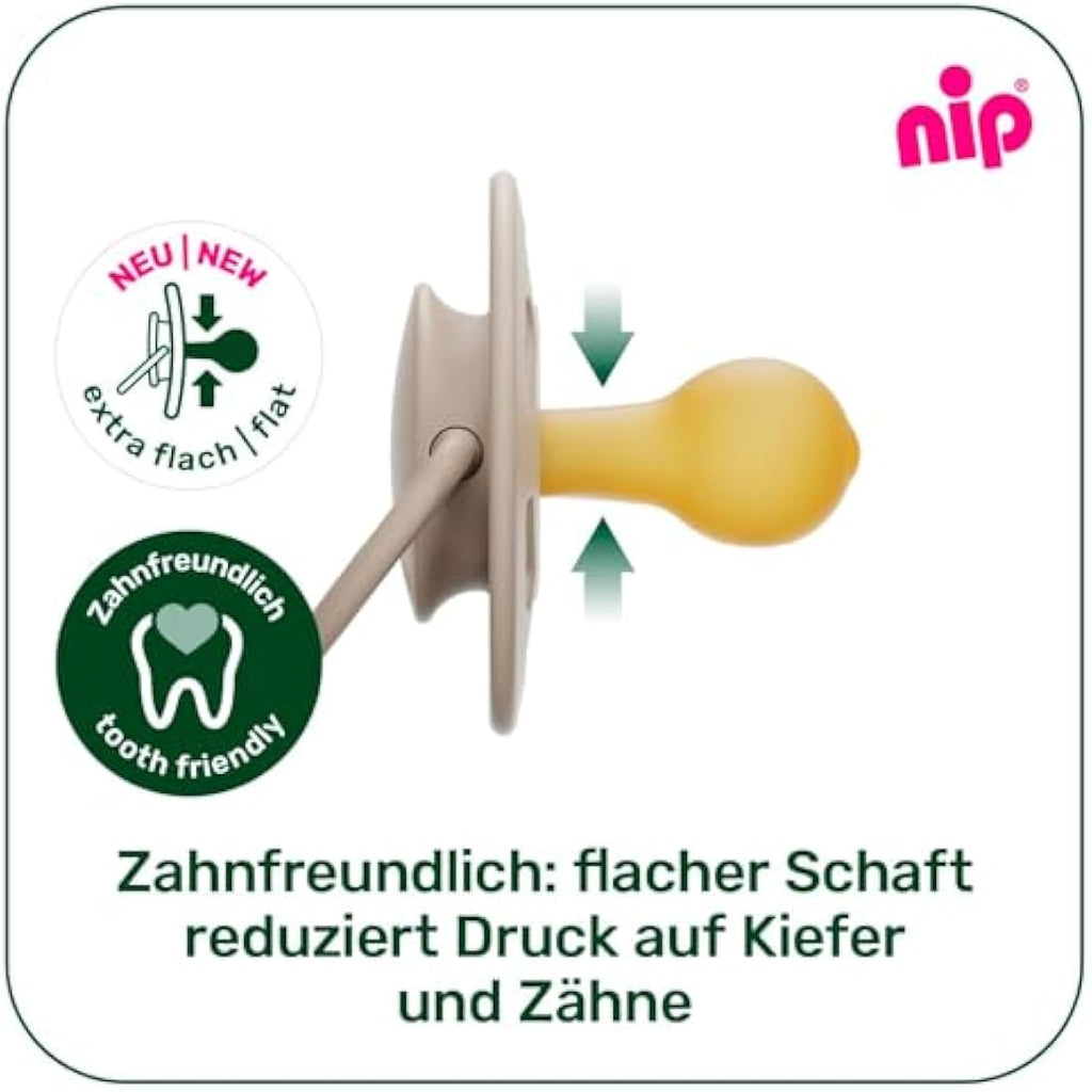 Nip Cherry Night Pacifier 0-6m – Glow in The Dark Soothers, 4 Pack