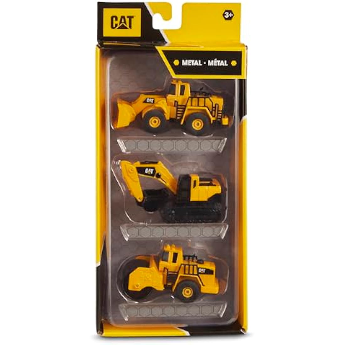 CAT Die Cast Metal Construction Toy Set - Excavator & Loader 3-Pack