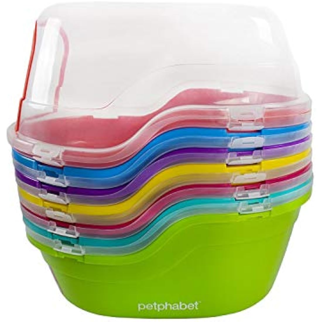 Petphabet Jumbo Hooded Cat Litter Box – XXL Enclosed Tray, Green