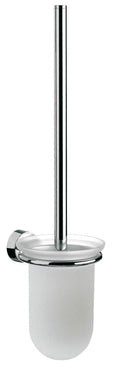 Emco Rondo 2 Toilet Brush Set – Wall-Mounted Chrome & Frosted Glass