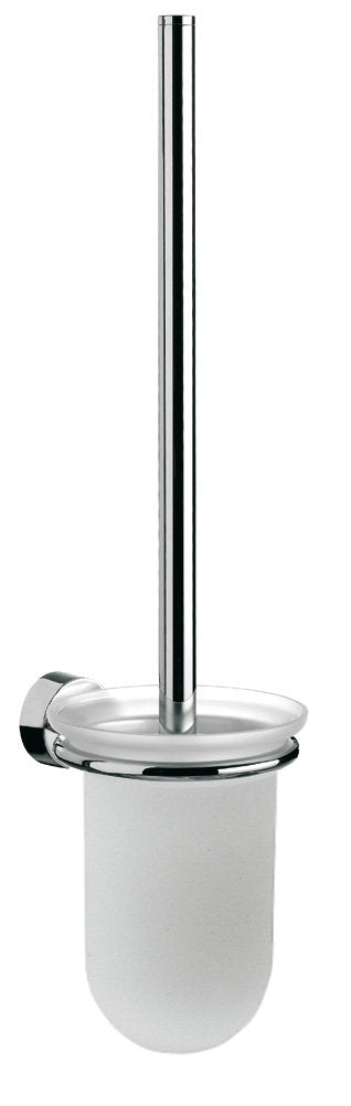 Emco Rondo 2 Toilet Brush Set – Wall-Mounted Chrome & Frosted Glass