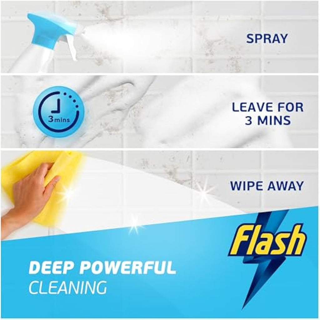 Flash Bathroom Cleaner Spray | Limescale Remover with Febreze | 8 Litres