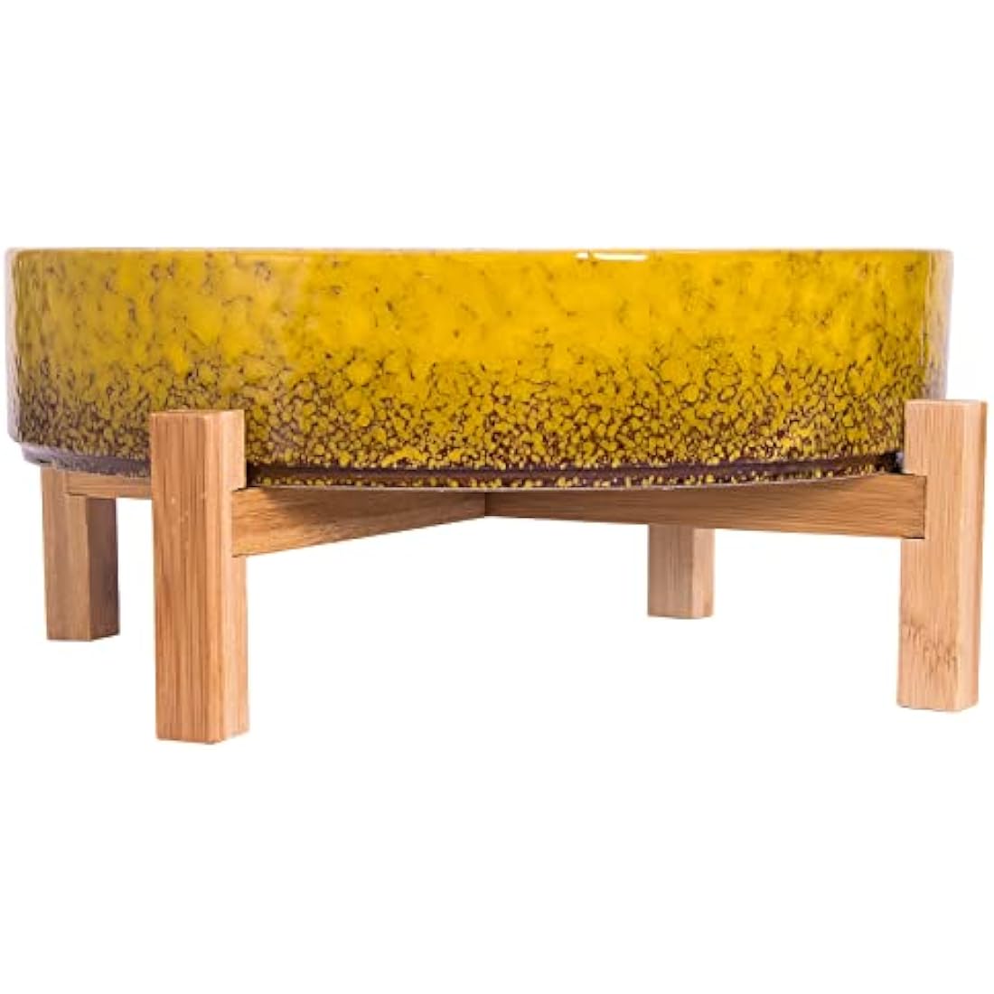 Artketty 29cm Ceramic Bonsai Pot with Stand | Large Succulent Planter
