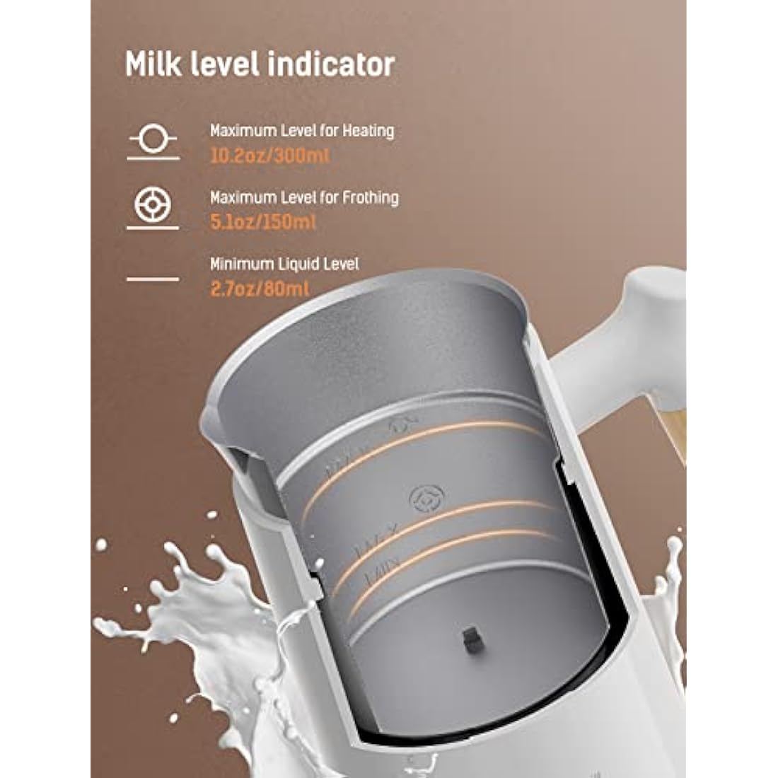 YISSVIC Electric Milk Frother | 4-in-1 Automatic Steamer and Foam Maker
