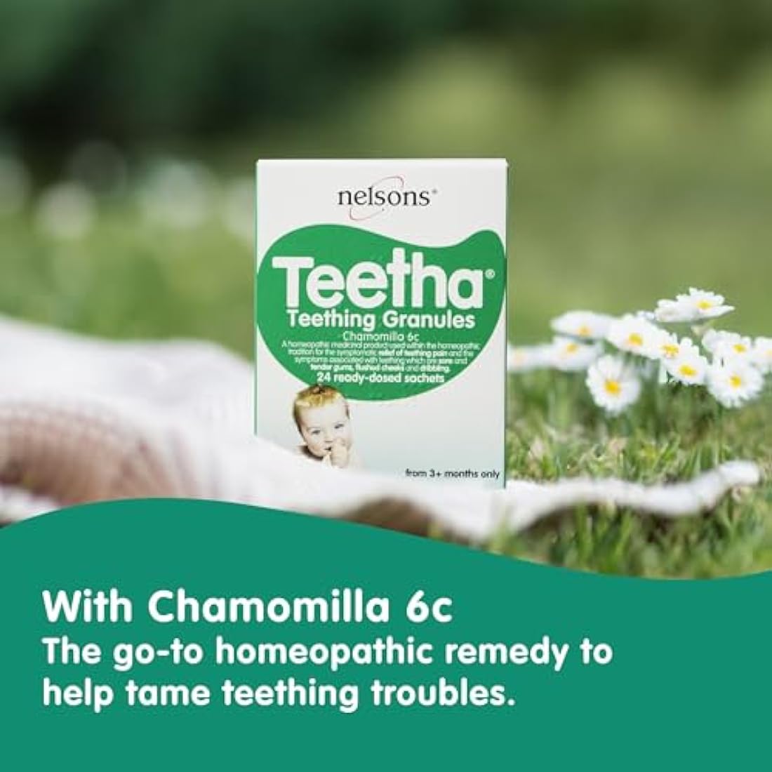 Nelsons Teetha Baby Teething Granules | Homeopathic Relief | 40 Sachets