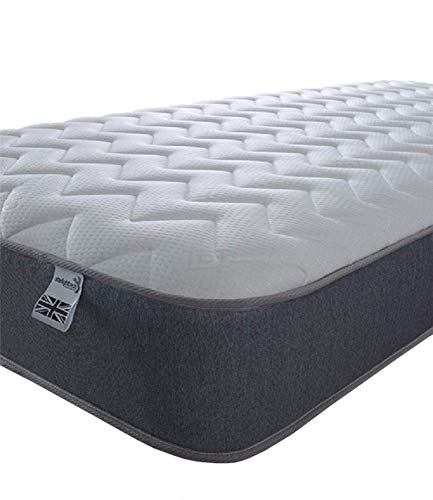 Starlight Beds Small Double Hybrid Mattress – Memory Foam & Springs, Grey