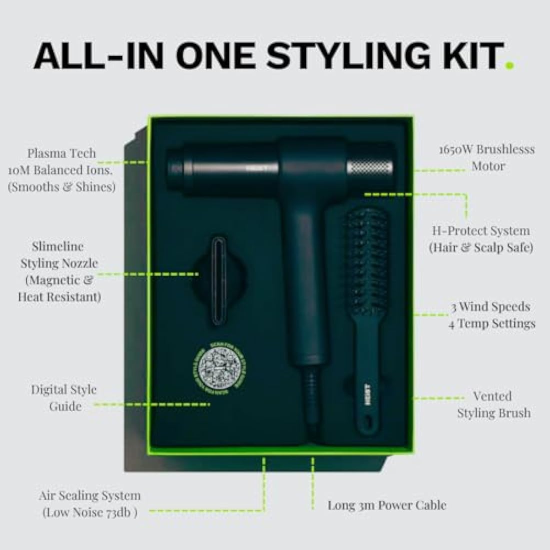 HEIST 3.0 Smart Hair Dryer & Styling Kit – Ionic Fast Dry