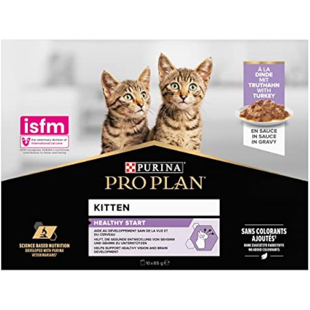 Purina Pro Plan Kitten Wet Cat Food – Turkey in Gravy 40 x 85g