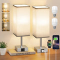 Aooshine Touch Bedside Lamps Set of 2 | 3-Way Dimmable USB-C Table Lamps
