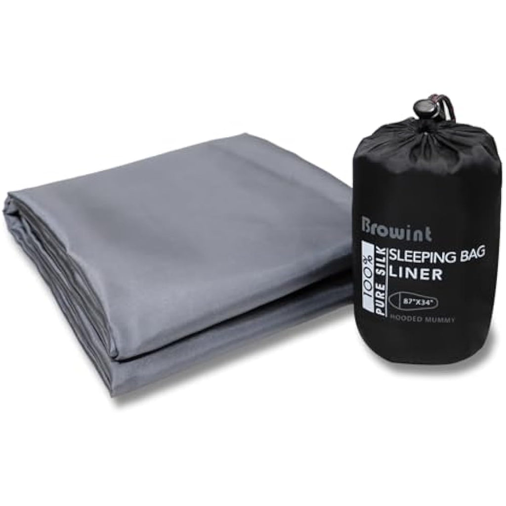 BROWINT Mulberry Silk Sleeping Bag Liner | Extra Wide Travel Sheet