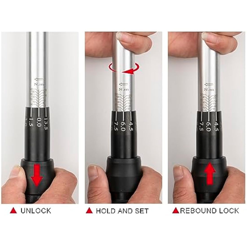 Awang 1/2-Inch Drive Click Torque Wrench Set | 25-220Nm Cr-V Steel