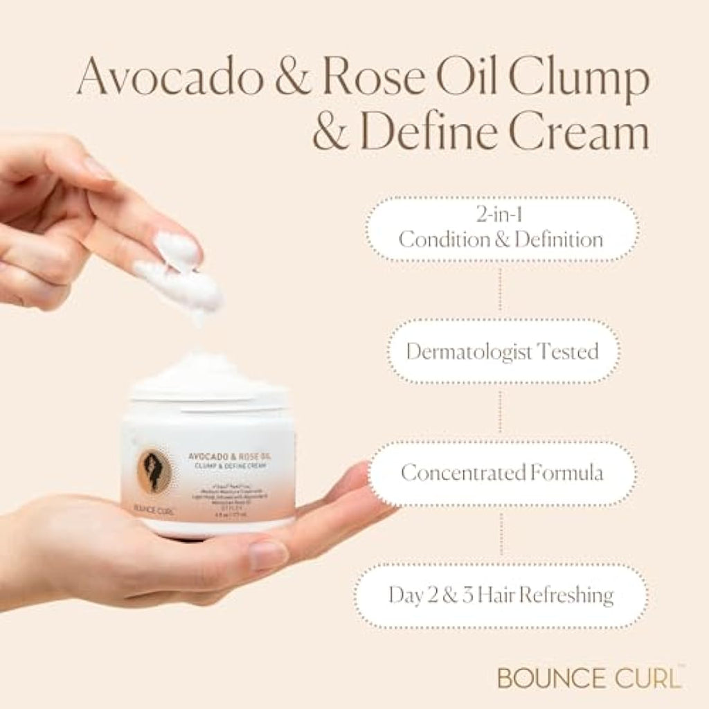 Bounce Curl Avocado & Rose Oil Clump & Define Cream - 6oz Leave-In