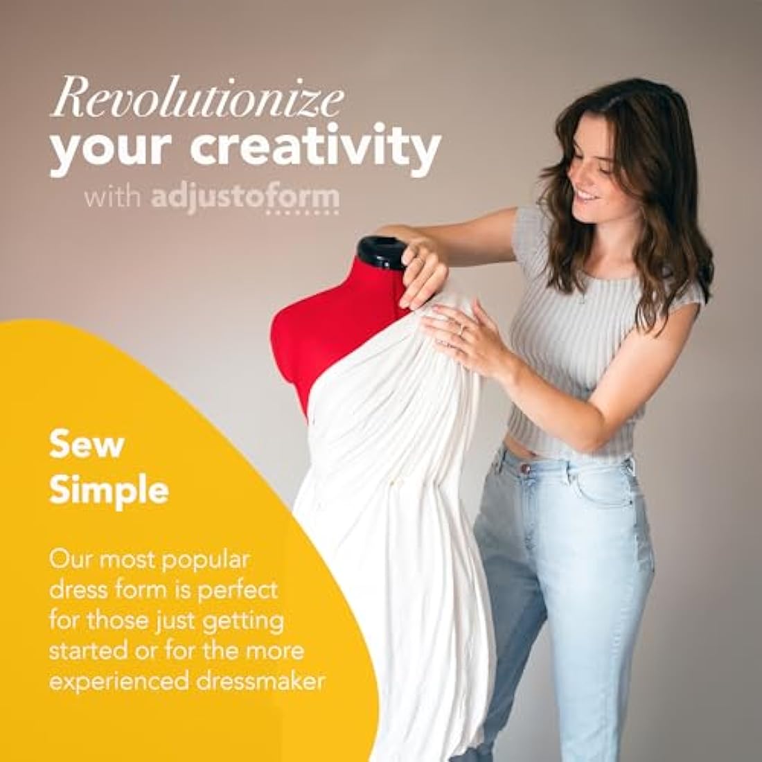 Adjustoform Sew Simple Dress Form - Poppy Red Adjustable Mannequin (14-20)