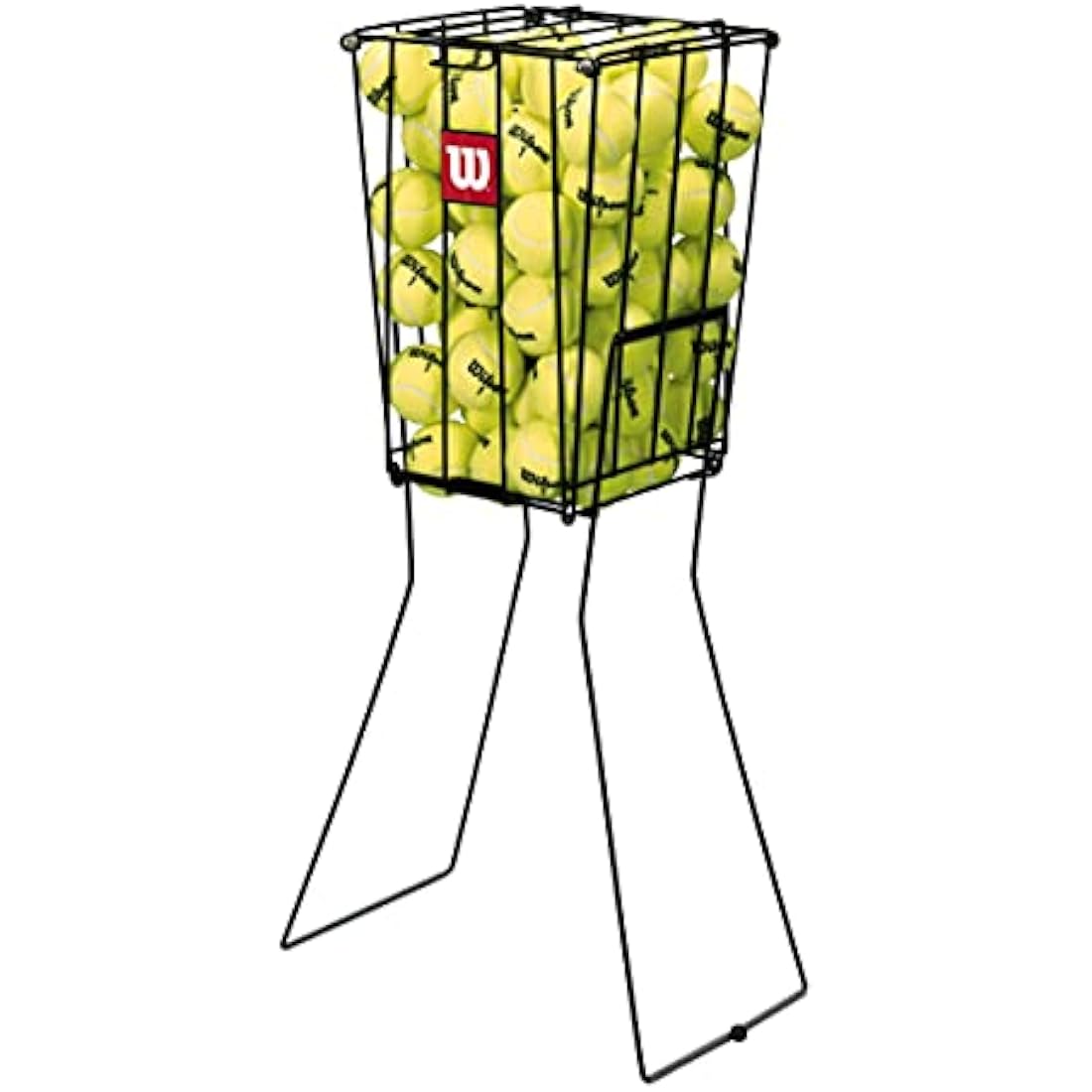 Wilson Tennis Ball Pick-Up Basket – 75 Ball Capacity Steel Hopper