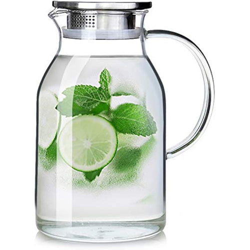 Jolof Store 105oz Glass Pitcher | Borosilicate Stovetop Safe Carafe