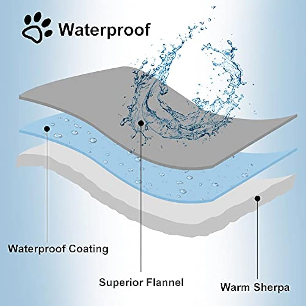 Waterproof Dog Blanket – Sherpa Fleece Pet Throw, XX Large
