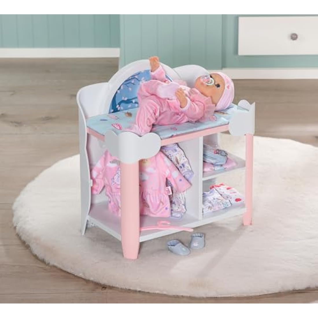 Baby Annabell Day & Night Changing Table – Doll Nursery Playset with Lights