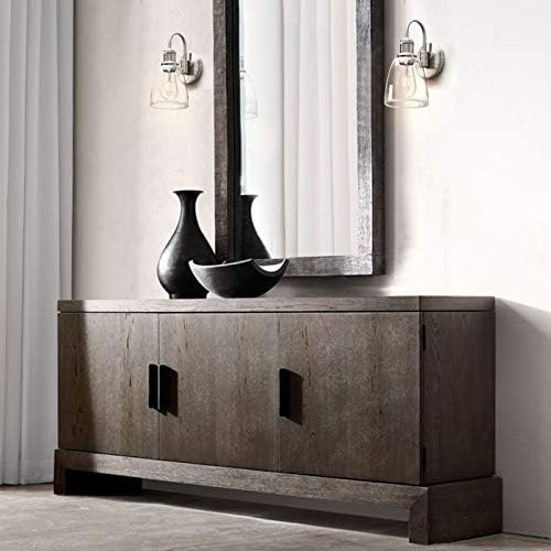 Industrial Bell Wall Sconce | Brushed Metal & Clear Glass
