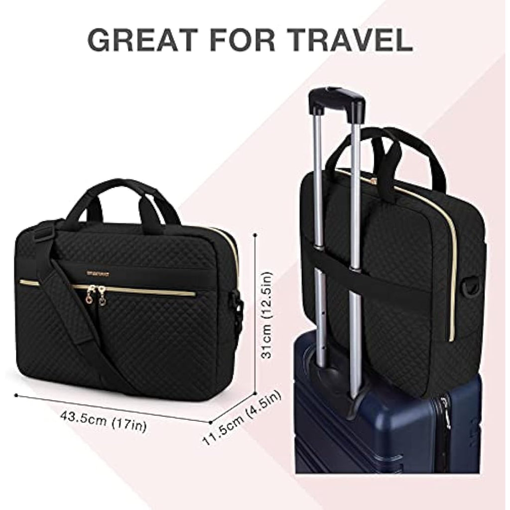 Bagsmart 17.3 Inch Laptop Briefcase – Water Resistant Business Bag