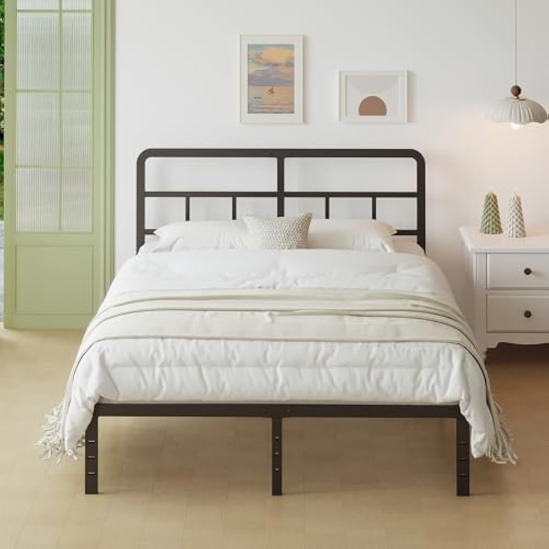 Jolof Store Super King Metal Bed Frame – Heavy Duty with Storage, Black