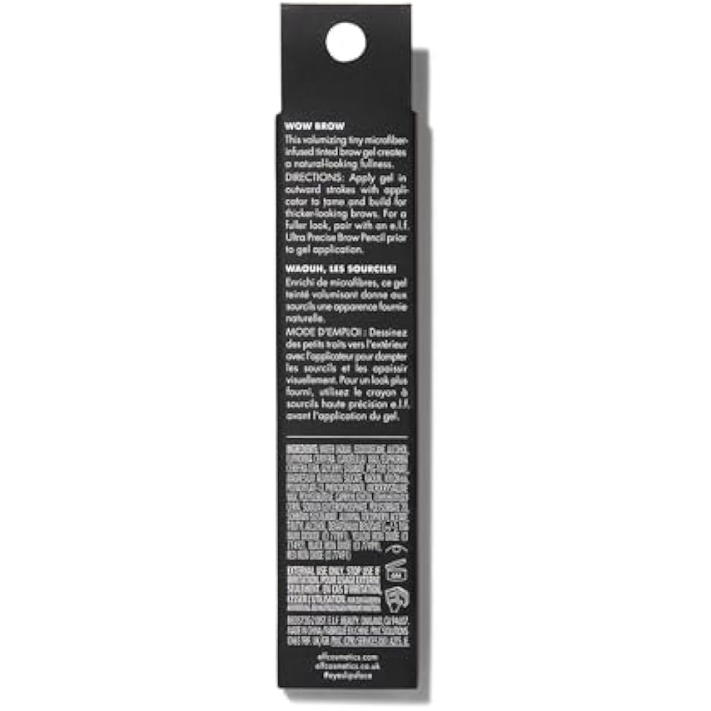 e.l.f. Wow Brow Gel – Volumizing Fiber-Infused Eyebrow Gel, Neutral Brown