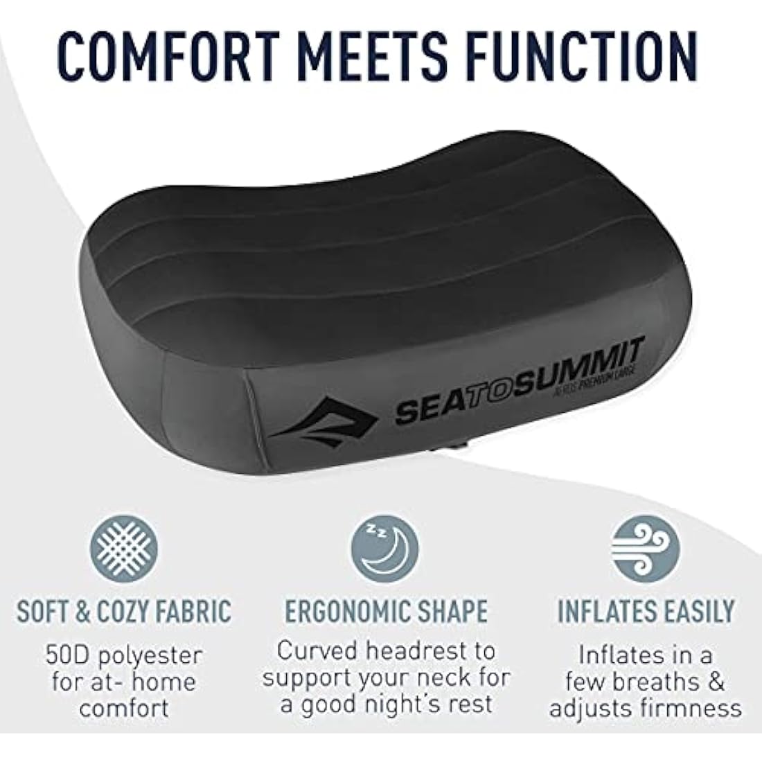 Sea to Summit Aeros Premium Inflatable Camping Pillow – Large, Lime