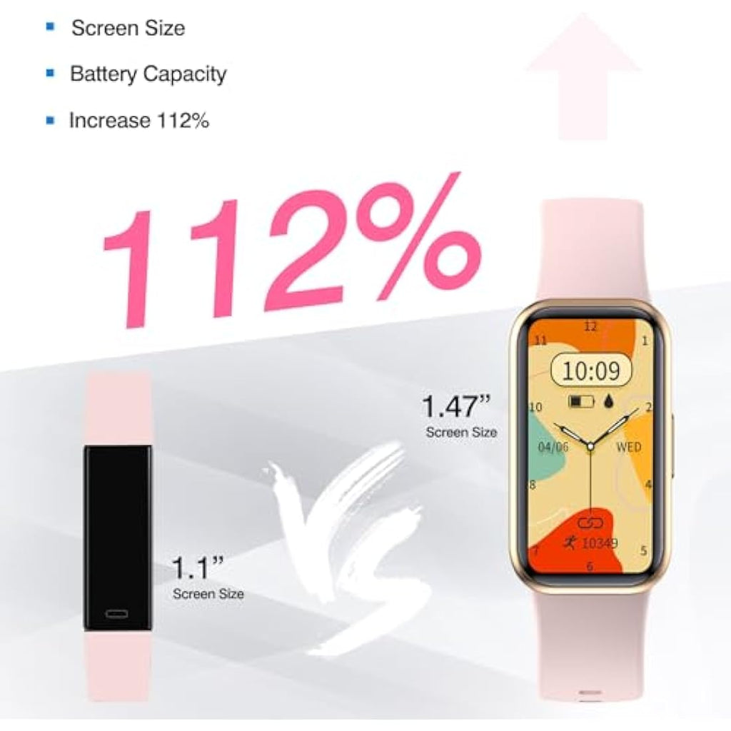 Meoonley Fitness Tracker - IP68 Waterproof Smart Watch with Heart Rate