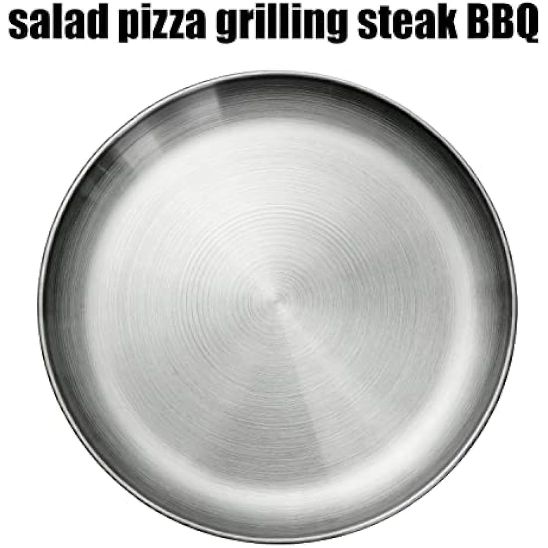 WANBY 304 Stainless Steel Plates | 9-Inch Unbreakable Metal Dishes (10 Pcs)