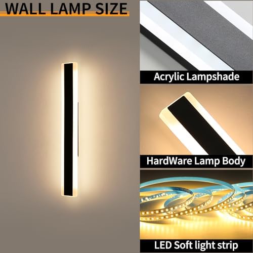 Mikeru 100cm Outdoor Wall Lights | 35W IP65 Waterproof LED Sconce 2-Pack