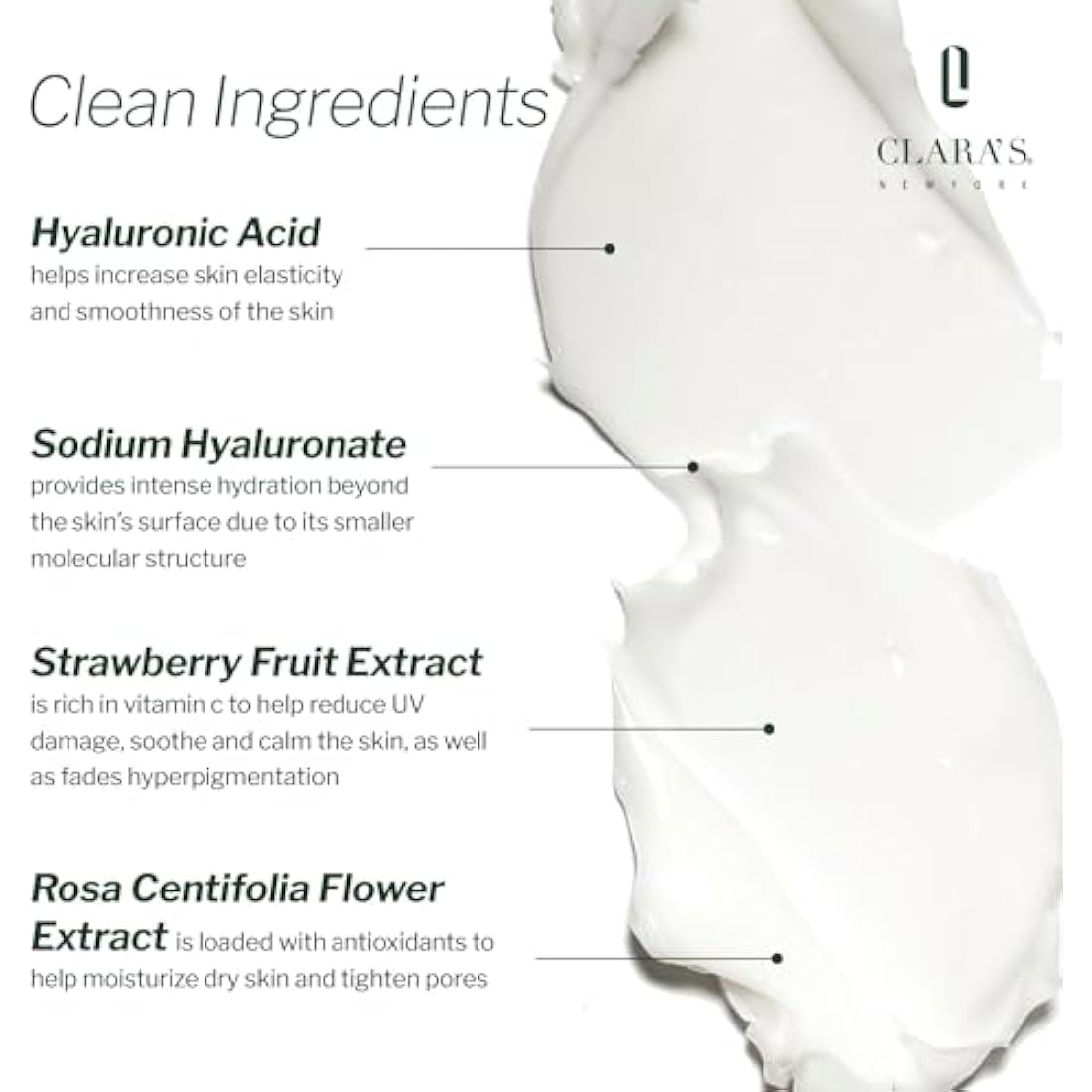 Clara's New York Hyaluronic Acid Face Cream – Anti-Aging & Plumping 50ml