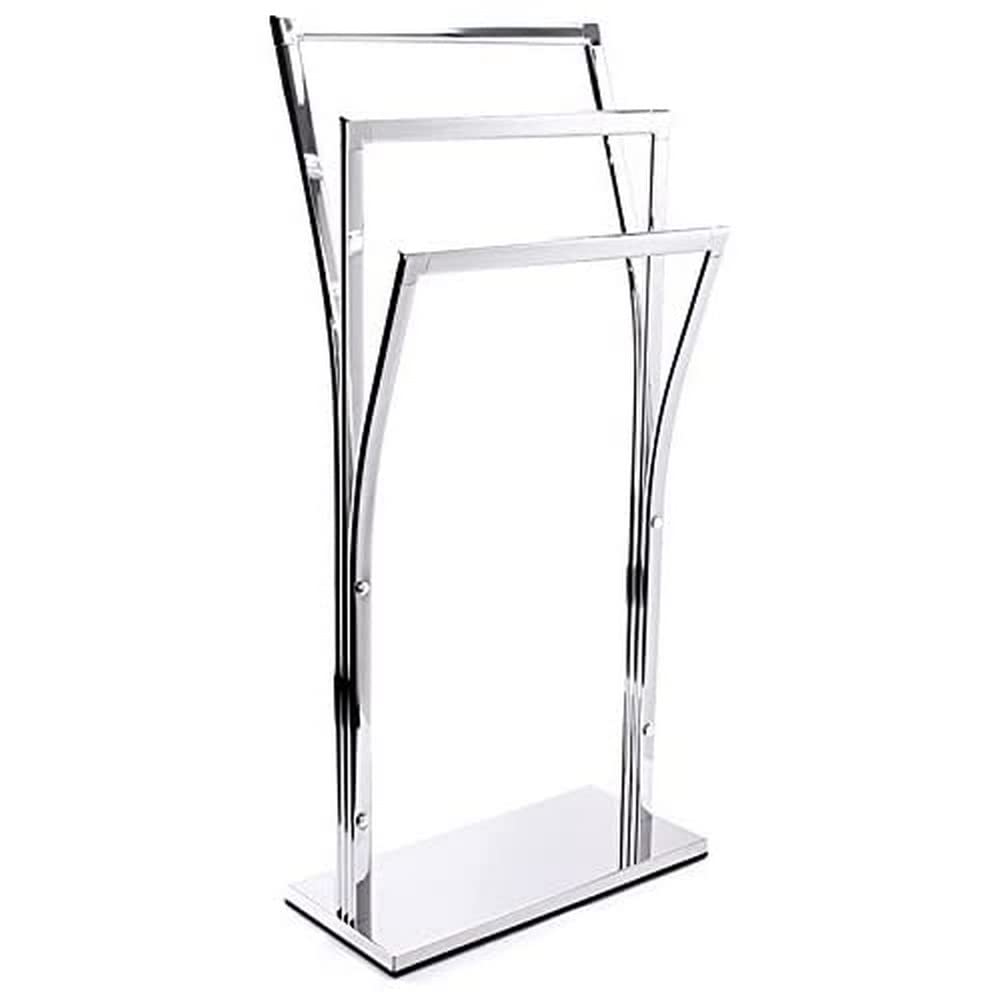 MSV Pili Stainless Steel Towel Rack – 3 Rod Modern Bathroom Stand