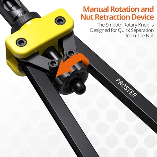 Proster 14" Heavy Duty Rivet Nut Gun Kit with 150Pcs Metric Mandrels