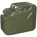 Sealey 10L Jerry Can – Green Leak-Proof Steel Fuel Storage Container