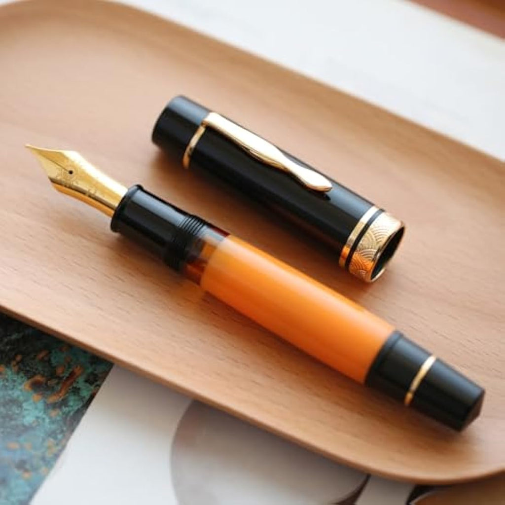 Majohn P139 Fountain Pen – Large Capacity Brass Piston System, Medium Nib