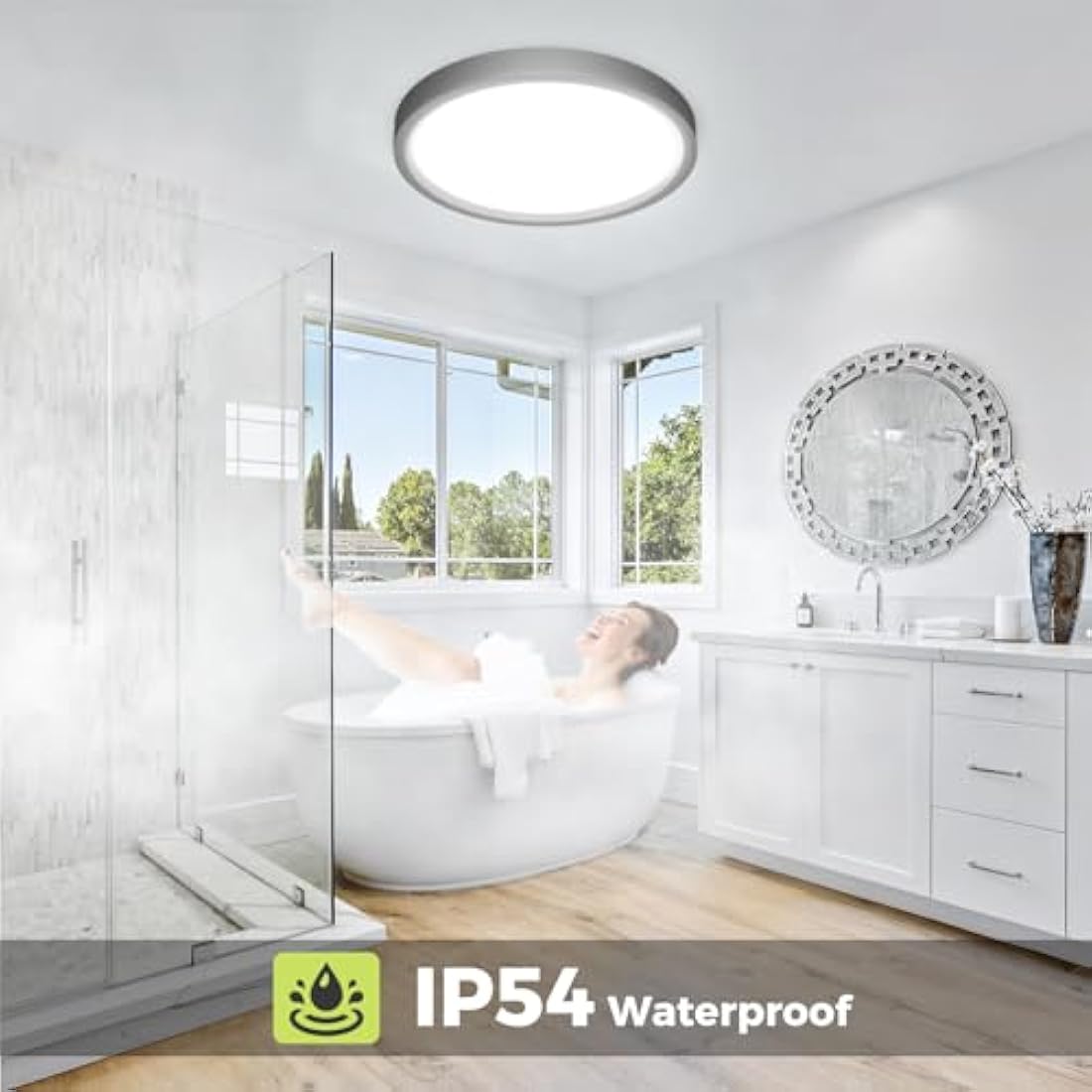 Jolof Store LED Ceiling Light – IP54 Waterproof Flush Mount 3-Color Lamp