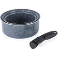 Russell Hobbs Nightfall Stone 3-Piece Non-Stick Stackable Saucepan Set