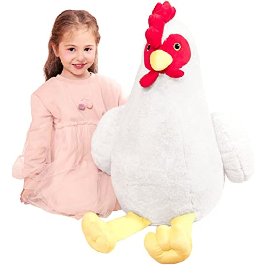 IKASA Giant Stuffed Chicken Plush Toy - 60cm Large Soft Henny Toy