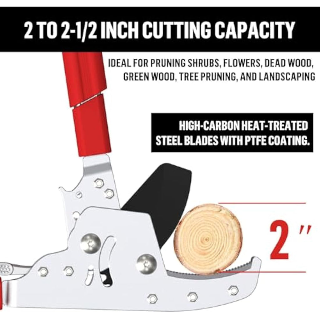 GARTOL Heavy-Duty Extendable Anvil Lopper | 28-41" Ratchet Tree Trimmer