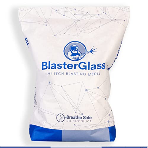 BlasterGlass 10kg Abrasive Glass Sand Blasting Media | 40-60 Grit