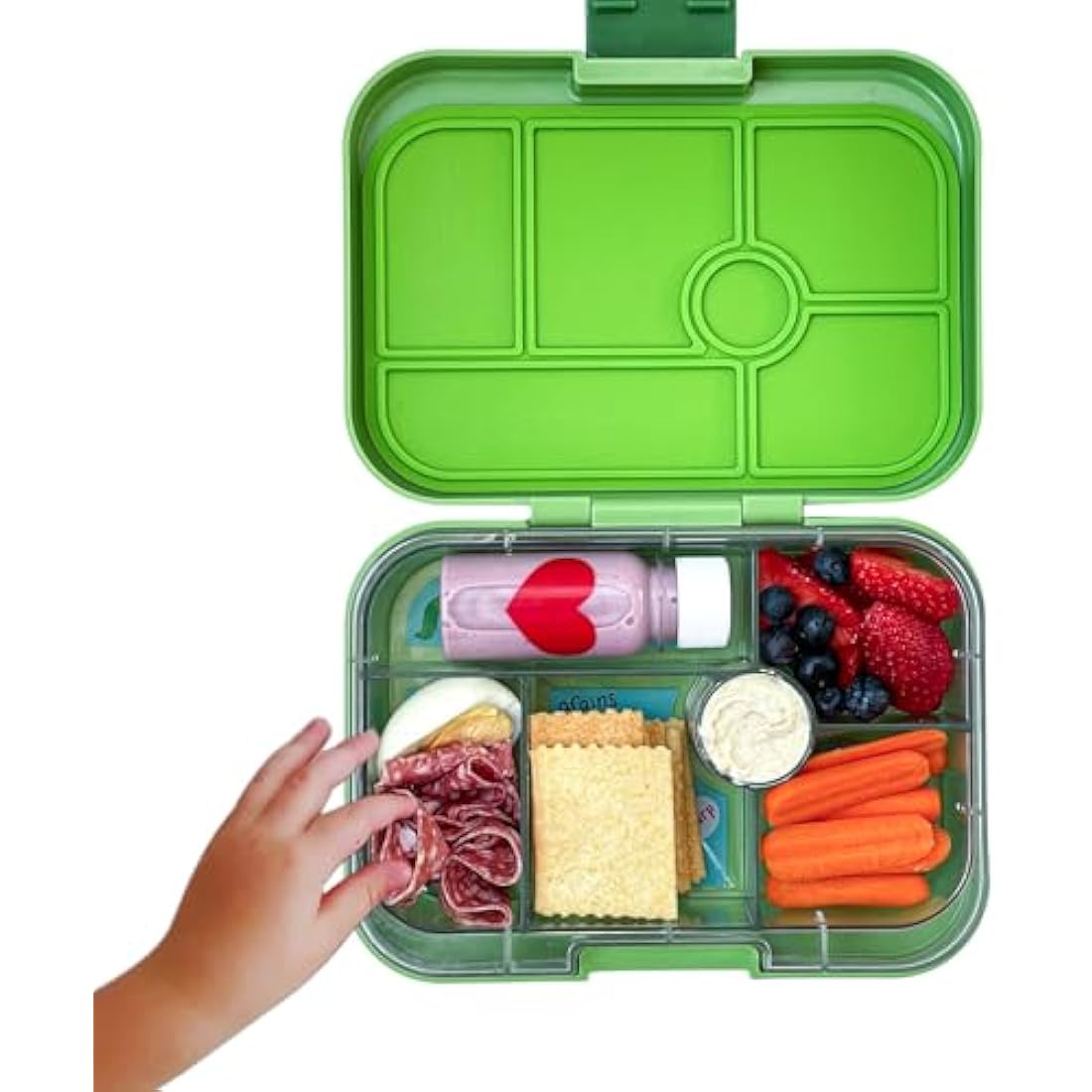 Yumbox Original Kids Bento Lunch Box | Leakproof 5-Compartment - Green
