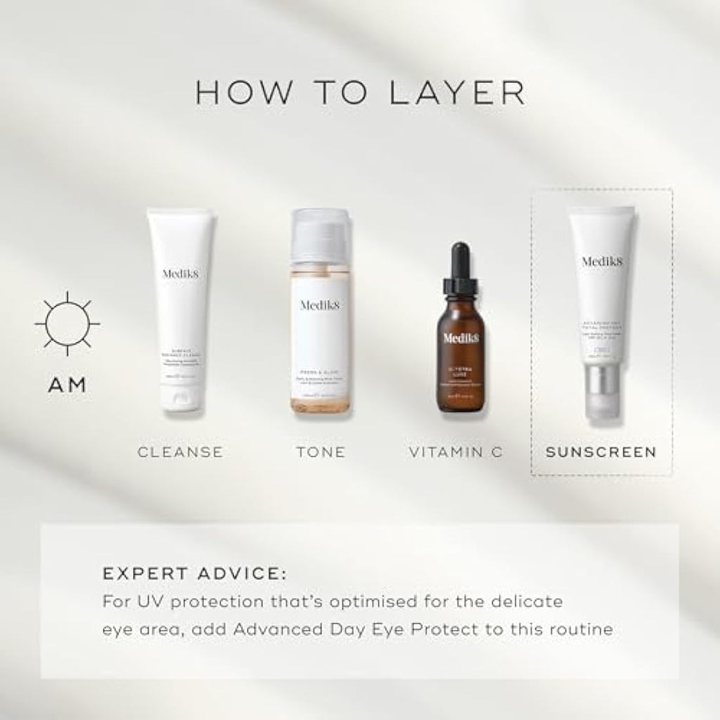 Medik8 Advanced Day Total Protect SPF 30 Moisturiser | Hyaluronic Acid 50ml