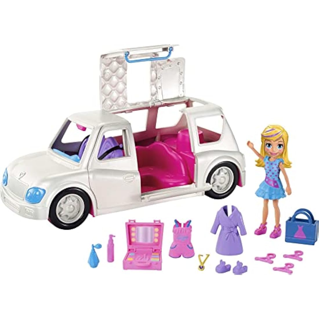 Polly Pocket My Fashion Limousine Playset with 3-Inch Doll & Accessories