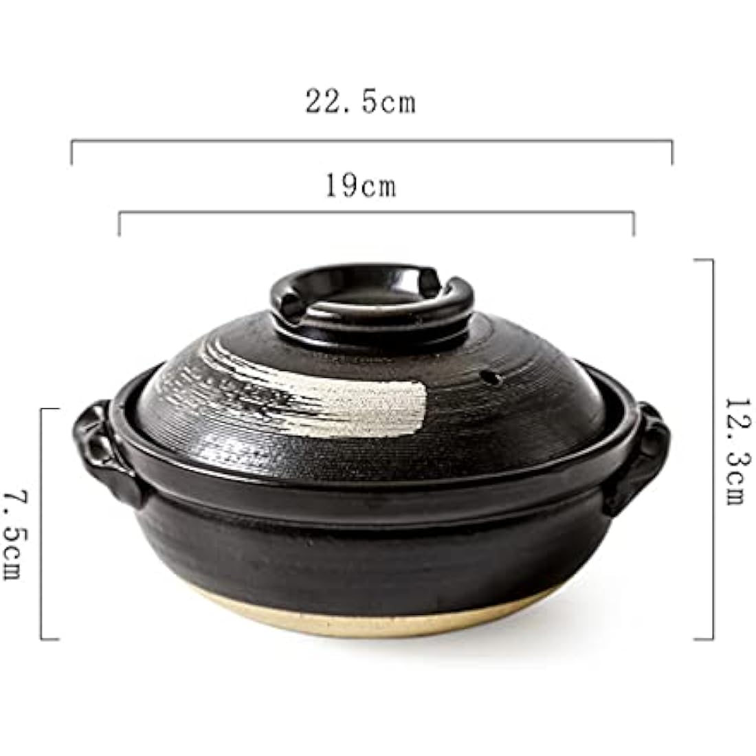 Jolof Store Ceramic Clay Pot – 900ML Non-Stick Asian Casserole Stewpot