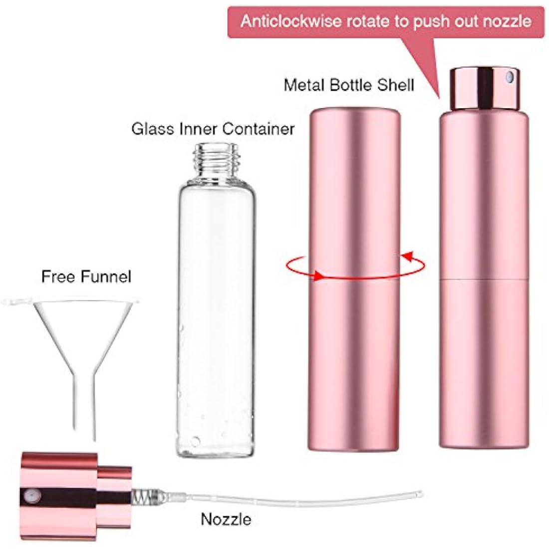 Faireach 20ml Refillable Perfume Atomiser – Leak Proof Travel Spray
