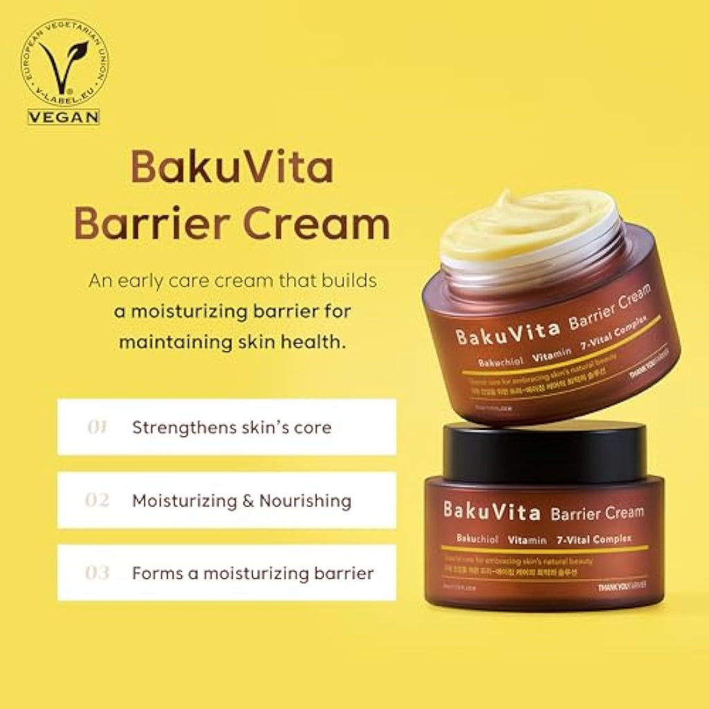 THANKYOU FARMER BakuVita Barrier Cream | Vegan Bakuchiol & Vitamin C