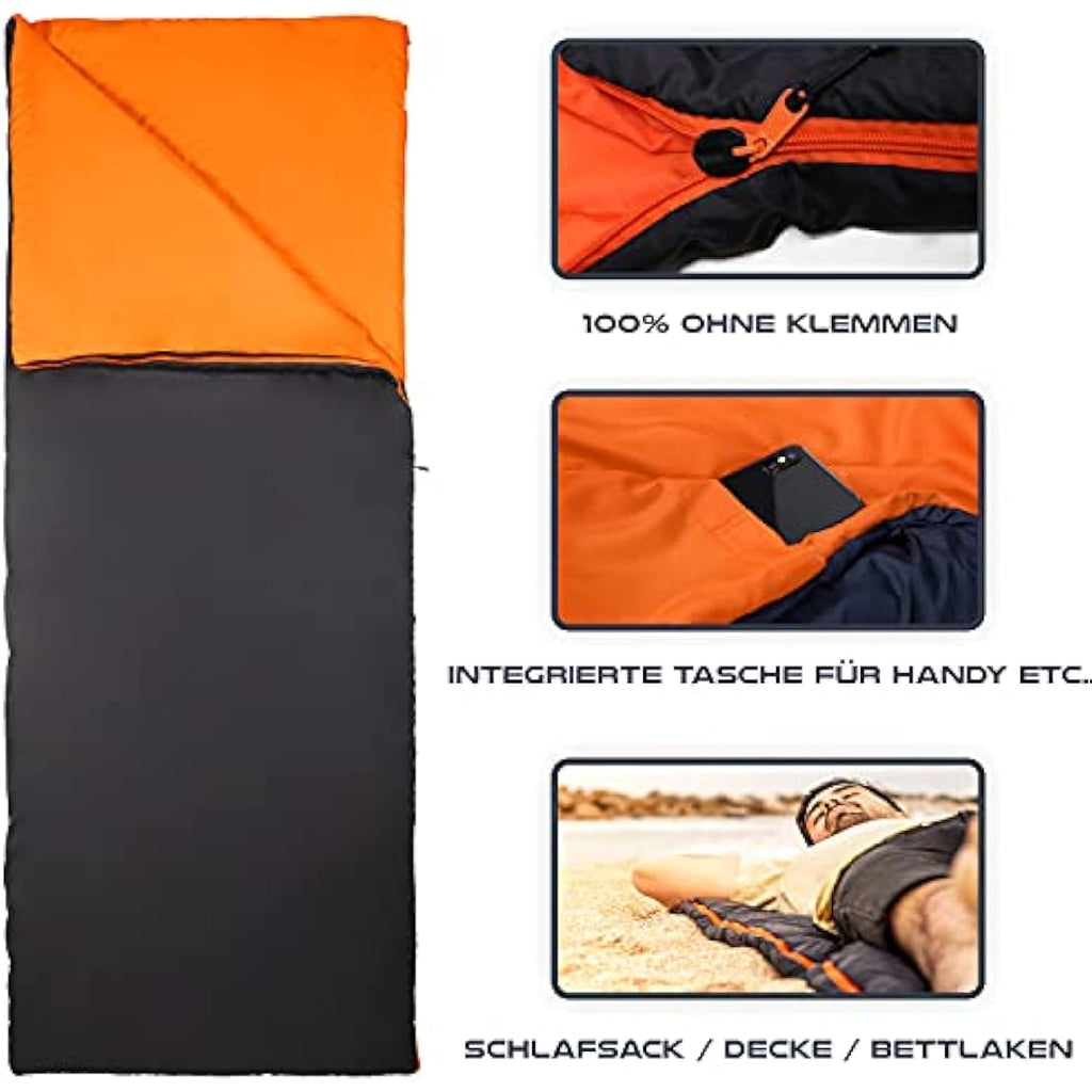 MOUNTREX Ultralight Summer Sleeping Bag – 700g Compact Blanket for Camping