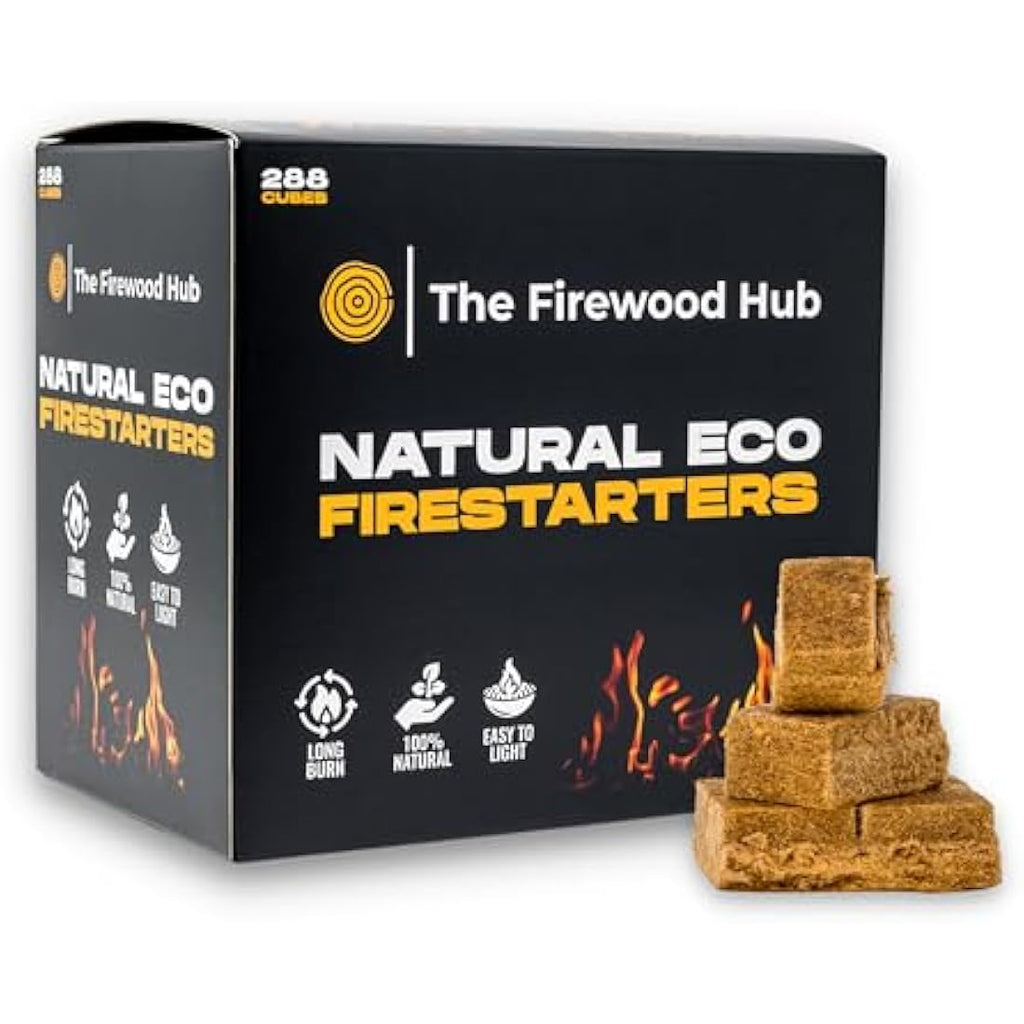 Natural Firelighters – 288 Pack Eco Wood & Wax Fire Lighters
